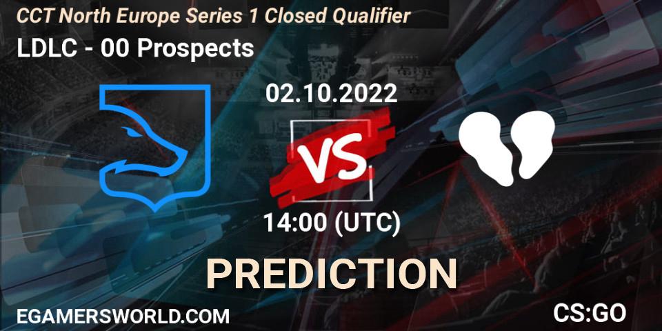 LDLC vs 00 Prospects: Match Prediction. 02.10.2022 at 14:00, Counter-Strike (CS2), CCT North Europe Series 1 Closed Qualifier