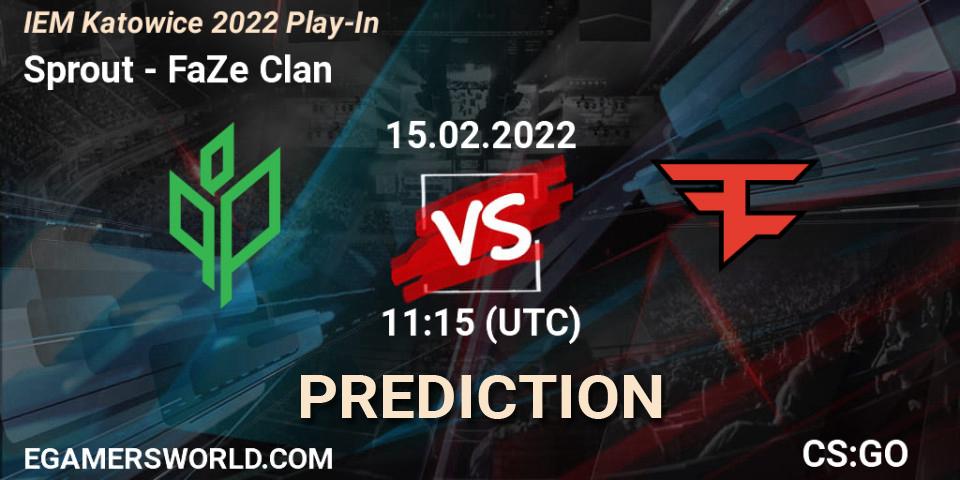 Sprout vs FaZe Clan: Match Prediction. 15.02.2022 at 11:20, Counter-Strike (CS2), IEM Katowice 2022 Play-In