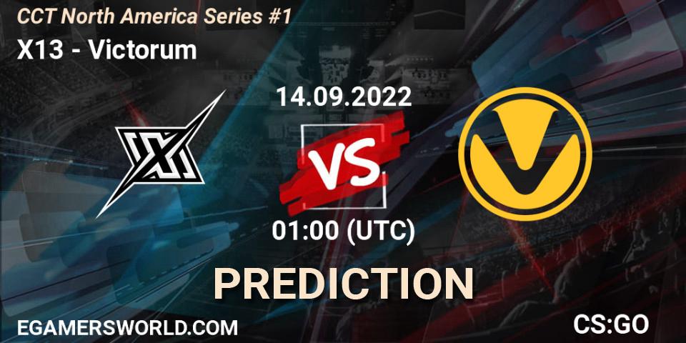 X13 vs Victorum: Match Prediction. 14.09.2022 at 01:00, Counter-Strike (CS2), CCT North America Series #1