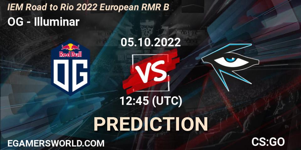 OG vs Illuminar: Match Prediction. 05.10.22, CS2 (CS:GO), IEM Road to Rio 2022 European RMR B