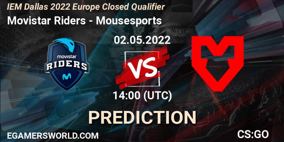 Movistar Riders vs Mousesports: Match Prediction. 02.05.2022 at 14:00, Counter-Strike (CS2), IEM Dallas 2022 Europe Closed Qualifier