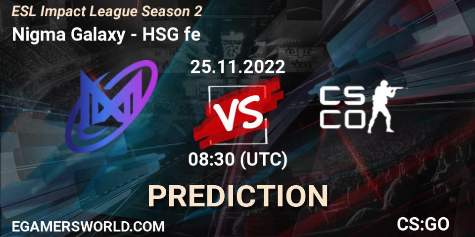 Galaxy Racer Female vs HSG: Match Prediction. 25.11.2022 at 08:30, Counter-Strike (CS2), ESL Impact League Season 2