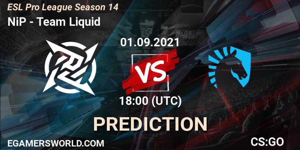 NiP vs Team Liquid: Match Prediction. 01.09.2021 at 18:00, Counter-Strike (CS2), ESL Pro League Season 14