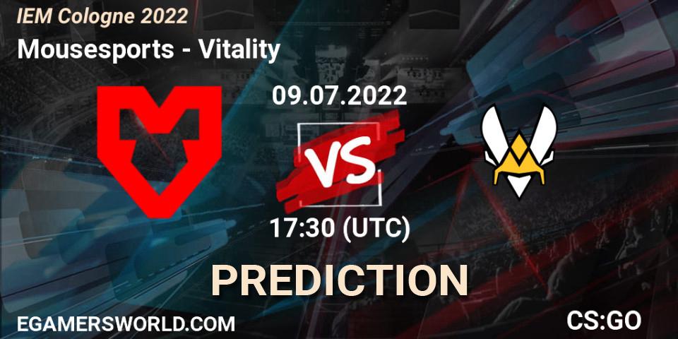 Mousesports vs Vitality: Match Prediction. 09.07.22, CS2 (CS:GO), IEM Cologne 2022