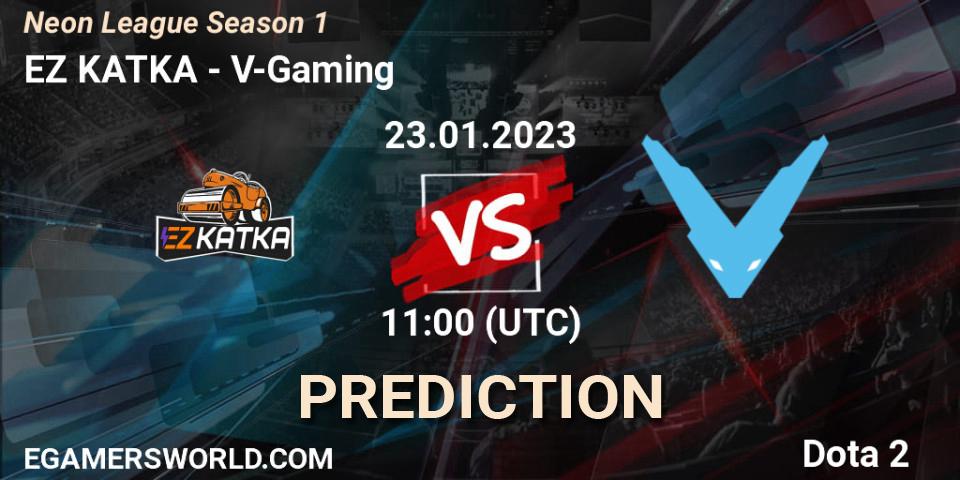 EZ KATKA vs V-Gaming: Match Prediction. 23.01.2023 at 15:12, Dota 2, Neon League Season 1