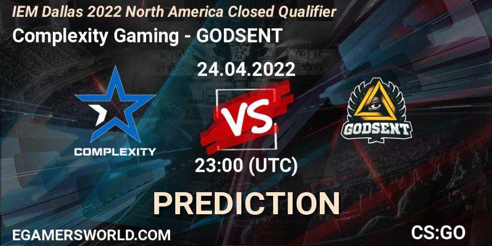 Complexity Gaming vs GODSENT: Match Prediction. 24.04.2022 at 23:00, Counter-Strike (CS2), IEM Dallas 2022 North America Closed Qualifier