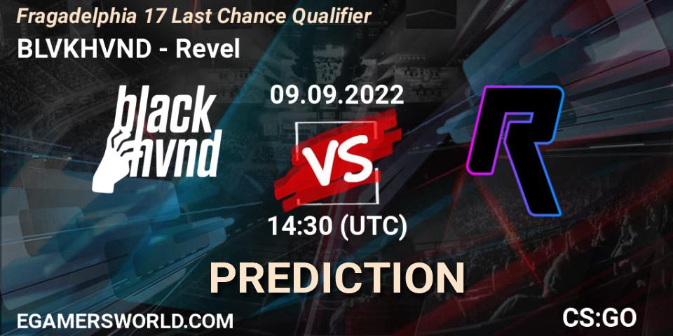 BLVKHVND vs Revel: Match Prediction. 09.09.2022 at 14:30, Counter-Strike (CS2), Fragadelphia 17 Last Chance Qualifier