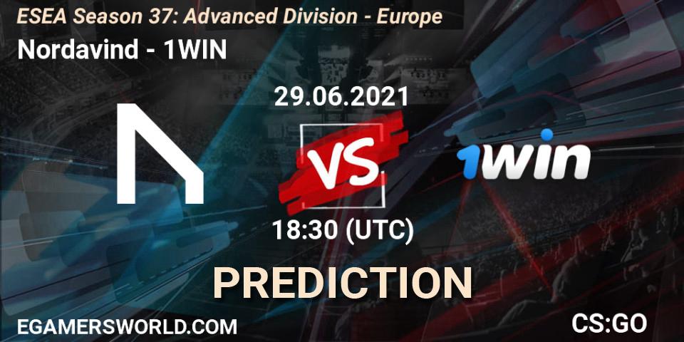 Nordavind vs 1WIN: Match Prediction. 30.06.21, CS2 (CS:GO), ESEA Season 37: Advanced Division - Europe