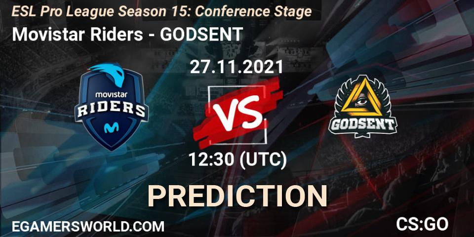 Movistar Riders vs GODSENT: Match Prediction. 27.11.2021 at 12:30, Counter-Strike (CS2), ESL Pro League Season 15: Conference Stage