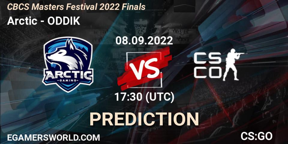 Arctic vs ODDIK: Match Prediction. 08.09.22, CS2 (CS:GO), CBCS Masters Festival 2022 Finals
