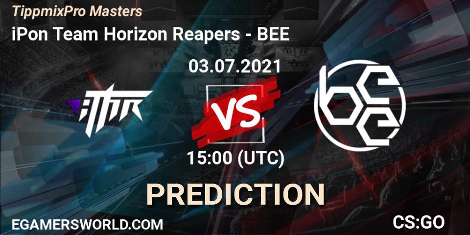 iPon Team Horizon Reapers vs BEE: Match Prediction. 03.07.2021 at 15:00, Counter-Strike (CS2), TippmixPro Masters