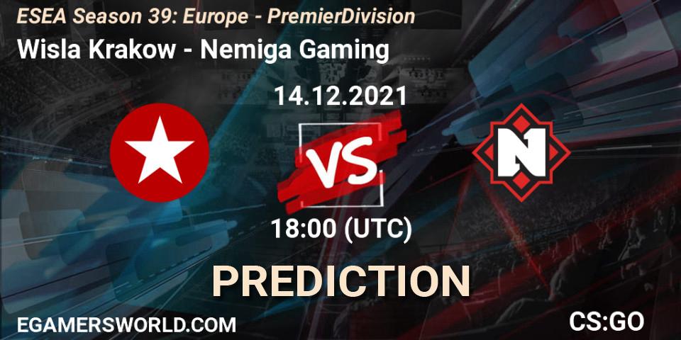 Wisla Krakow vs Nemiga Gaming: Match Prediction. 14.12.2021 at 18:00, Counter-Strike (CS2), ESEA Season 39: Europe - Premier Division