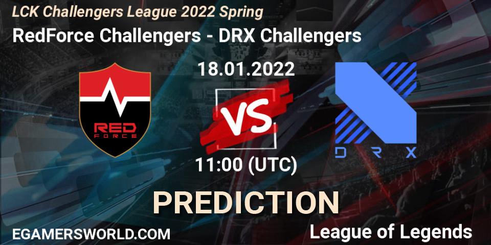RedForce Challengers vs DRX Challengers: Match Prediction. 18.01.2022 at 11:00, LoL, LCK Challengers League 2022 Spring