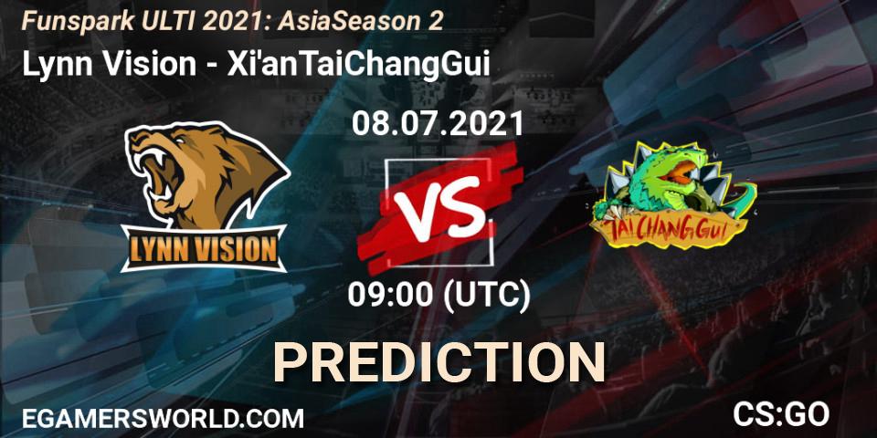 Lynn Vision vs Xi'anTaiChangGui: Match Prediction. 08.07.2021 at 09:00, Counter-Strike (CS2), Funspark ULTI 2021: Asia Season 2
