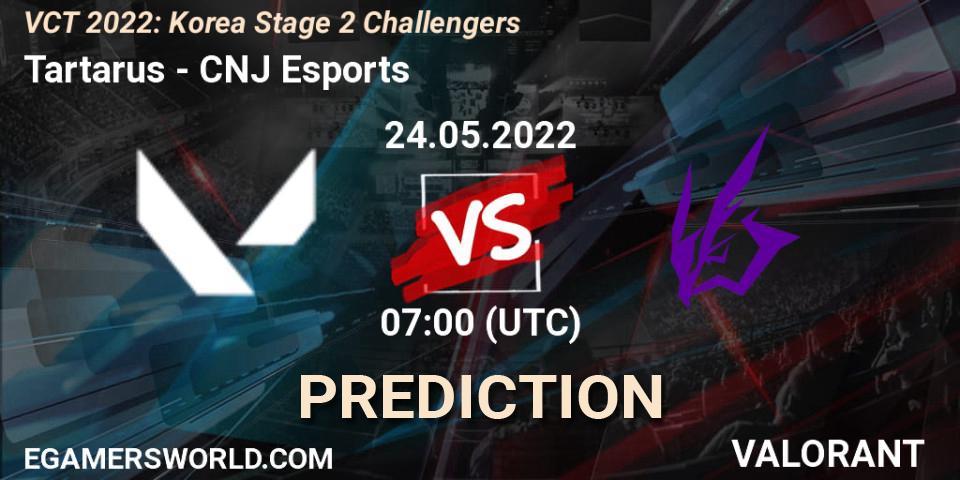 Tartarus vs CNJ Esports: Match Prediction. 24.05.2022 at 07:00, VALORANT, VCT 2022: Korea Stage 2 Challengers