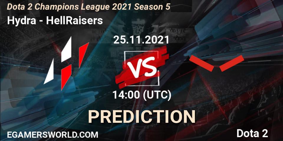 Hydra vs HellRaisers: Match Prediction. 25.11.2021 at 14:03, Dota 2, Dota 2 Champions League 2021 Season 5
