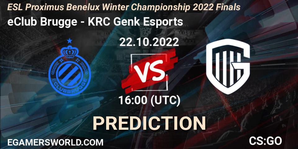 eClub Brugge vs KRC Genk Esports: Match Prediction. 22.10.2022 at 16:00, Counter-Strike (CS2), ESL Proximus Benelux Winter Championship 2022 Finals