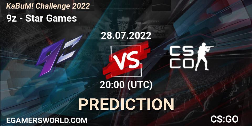 9z vs Star Games: Match Prediction. 28.07.2022 at 20:00, Counter-Strike (CS2), KaBuM! Challenge 2022