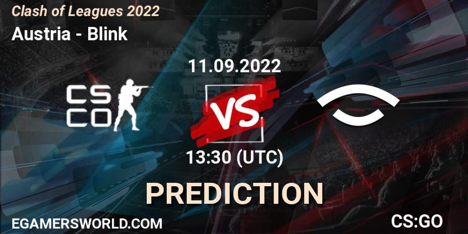 Austria vs Blink: Match Prediction. 11.09.2022 at 13:30, Counter-Strike (CS2), Clash of Leagues 2022