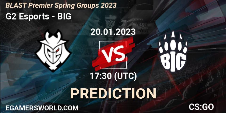 G2 Esports vs BIG: Match Prediction. 20.01.23, CS2 (CS:GO), BLAST Premier Spring Groups 2023