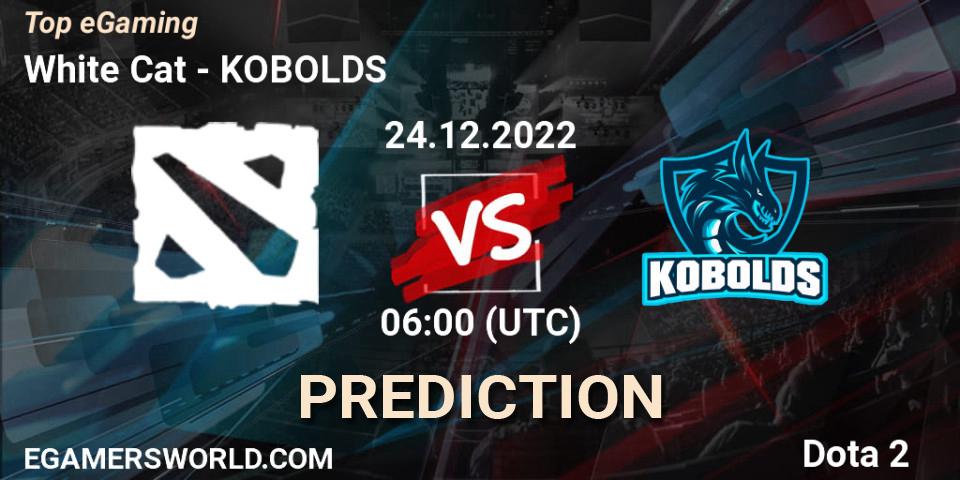 White Cat vs KOBOLDS: Match Prediction. 24.12.2022 at 06:08, Dota 2, Top eGaming