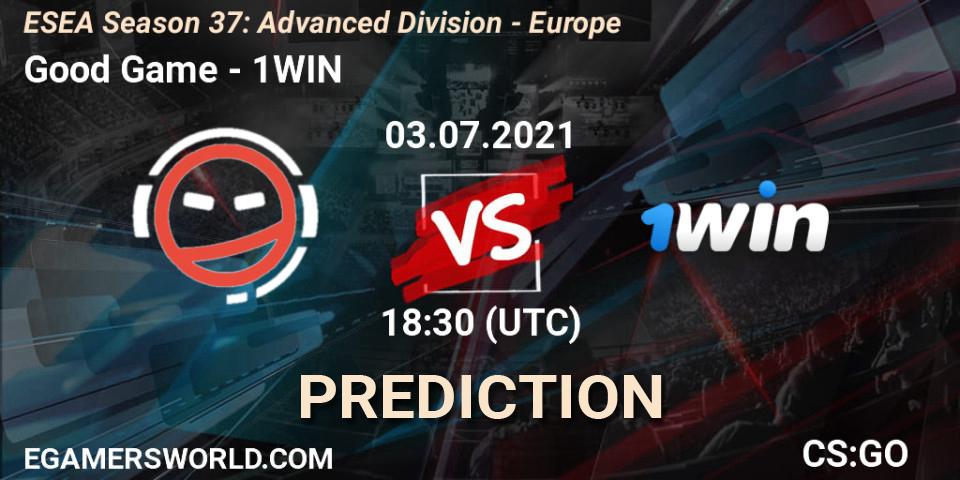Good Game vs 1WIN: Match Prediction. 02.07.2021 at 18:00, Counter-Strike (CS2), ESEA Season 37: Advanced Division - Europe
