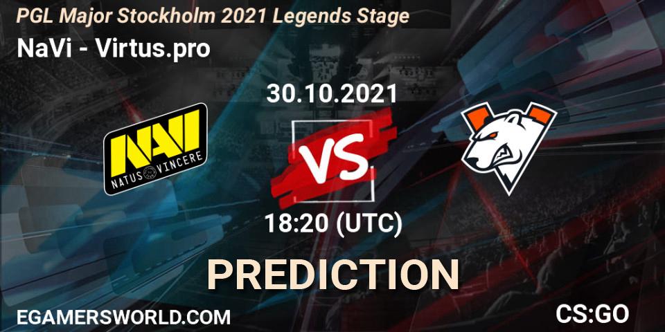 NaVi vs Virtus.pro: Match Prediction. 30.10.2021 at 18:45, Counter-Strike (CS2), PGL Major Stockholm 2021 Legends Stage