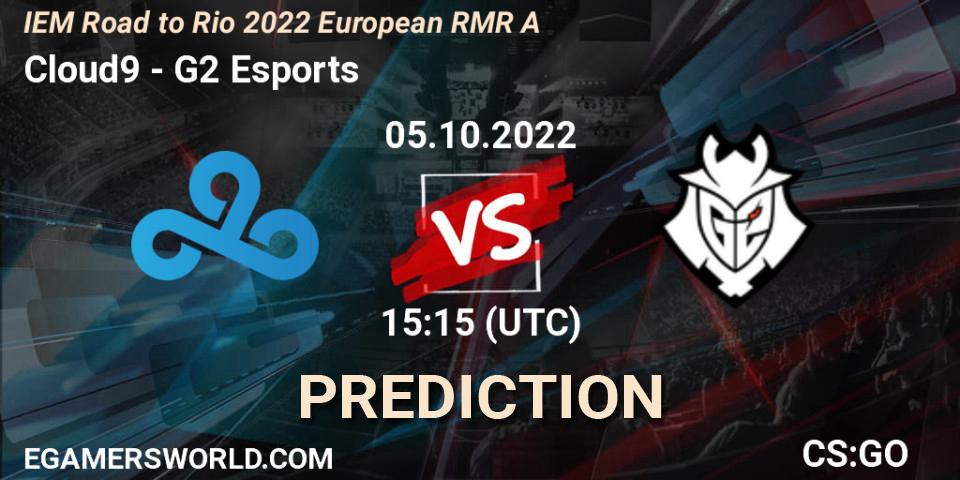 Cloud9 vs G2 Esports: Match Prediction. 05.10.22, CS2 (CS:GO), IEM Road to Rio 2022 European RMR A