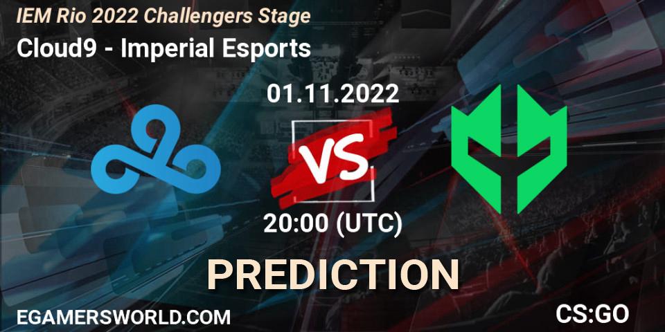 Cloud9 vs Imperial Esports: Match Prediction. 01.11.22, CS2 (CS:GO), IEM Rio 2022 Challengers Stage