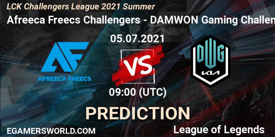 Afreeca Freecs Challengers vs DAMWON Gaming Challengers: Match Prediction. 05.07.2021 at 09:00, LoL, LCK Challengers League 2021 Summer