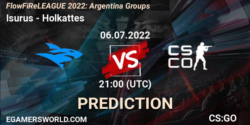 Isurus vs Holkattes: Match Prediction. 06.07.2022 at 21:00, Counter-Strike (CS2), FlowFiReLEAGUE 2022: Argentina Groups
