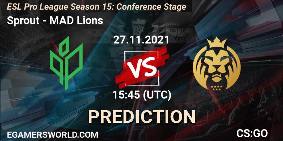 Sprout vs MAD Lions: Match Prediction. 27.11.2021 at 15:45, Counter-Strike (CS2), ESL Pro League Season 15: Conference Stage