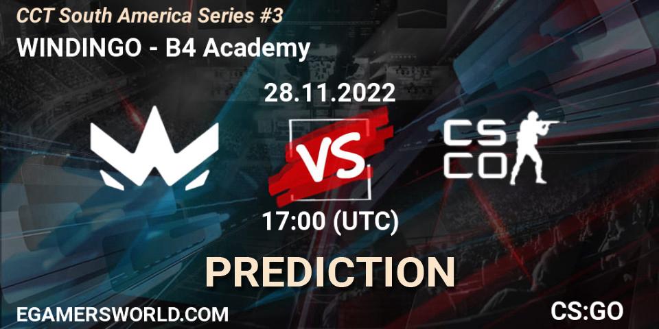 WINDINGO vs B4 Academy: Match Prediction. 28.11.22, CS2 (CS:GO), CCT South America Series #3