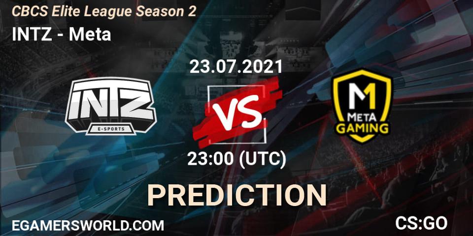 INTZ vs Meta Gaming Brasil: Match Prediction. 23.07.2021 at 23:00, Counter-Strike (CS2), CBCS Elite League Season 2