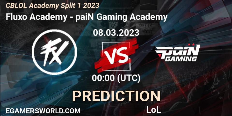 Fluxo Academy vs paiN Gaming Academy: Match Prediction. 08.03.2023 at 00:00, LoL, CBLOL Academy Split 1 2023