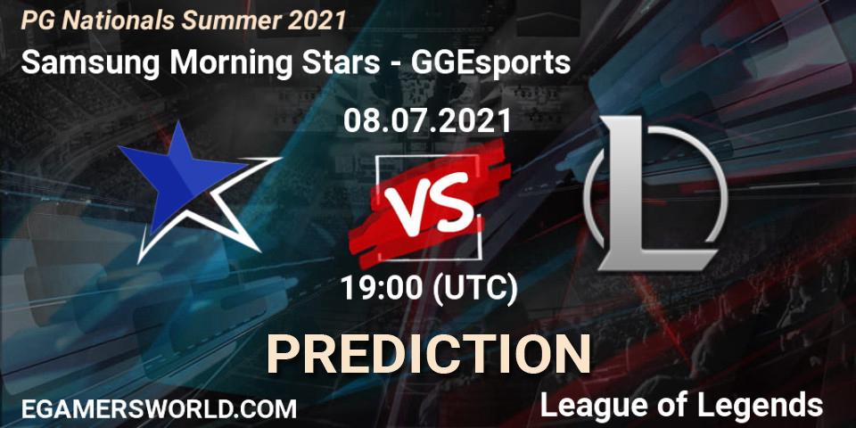 Samsung Morning Stars vs GGEsports: Match Prediction. 08.07.2021 at 19:00, LoL, PG Nationals Summer 2021