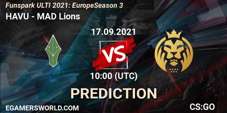 HAVU vs MAD Lions: Match Prediction. 17.09.2021 at 10:00, Counter-Strike (CS2), Funspark ULTI 2021: Europe Season 3