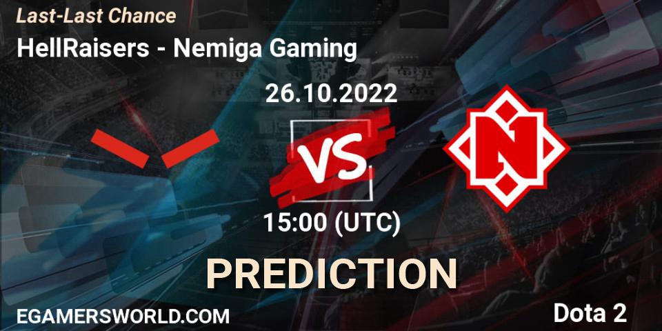HellRaisers vs Nemiga Gaming: Match Prediction. 26.10.22, Dota 2, Last-Last Chance