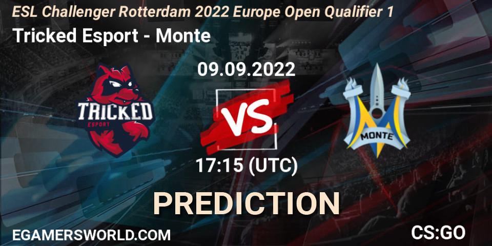 Tricked Esport vs Monte: Match Prediction. 09.09.2022 at 17:15, Counter-Strike (CS2), ESL Challenger Rotterdam 2022 Europe Open Qualifier 1