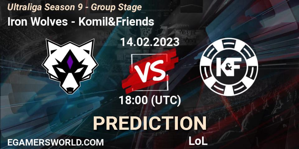 Iron Wolves vs Komil&Friends: Match Prediction. 14.02.23, LoL, Ultraliga Season 9 - Group Stage