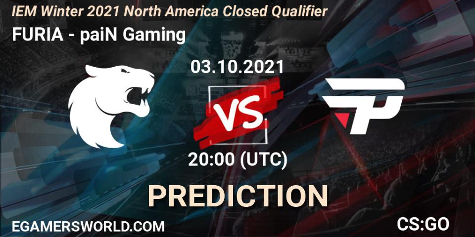 FURIA vs paiN Gaming: Match Prediction. 03.10.2021 at 20:00, Counter-Strike (CS2), IEM Winter 2021 North America Closed Qualifier