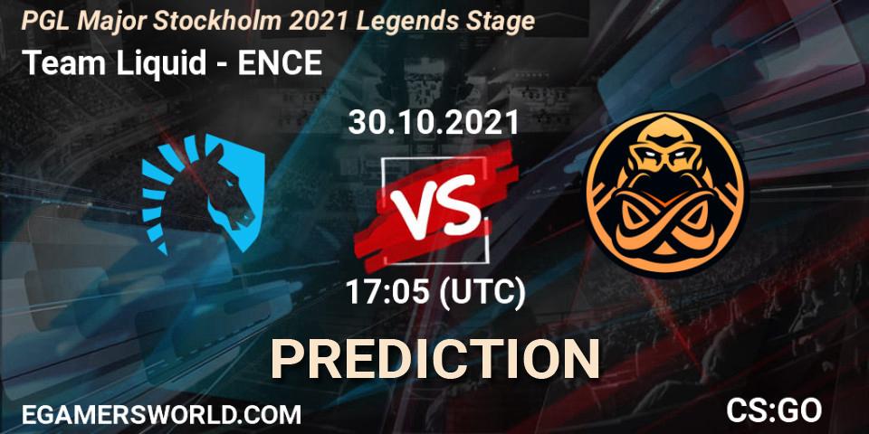 Team Liquid vs ENCE: Match Prediction. 30.10.21, CS2 (CS:GO), PGL Major Stockholm 2021 Legends Stage