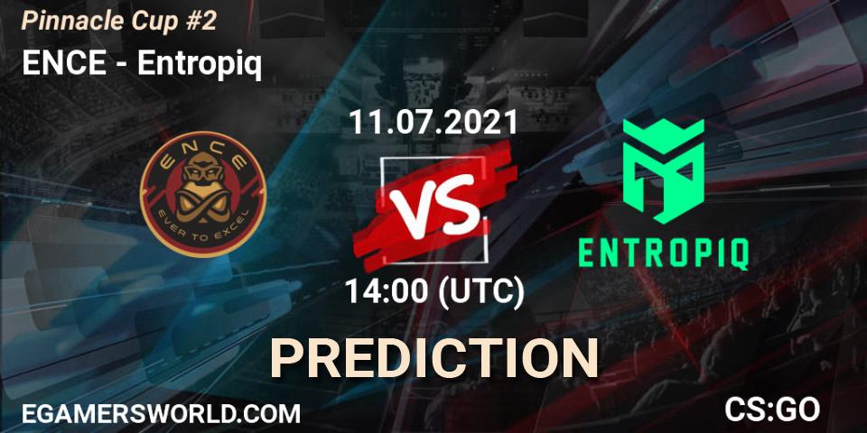 ENCE vs Entropiq: Match Prediction. 11.07.2021 at 14:00, Counter-Strike (CS2), Pinnacle Cup #2