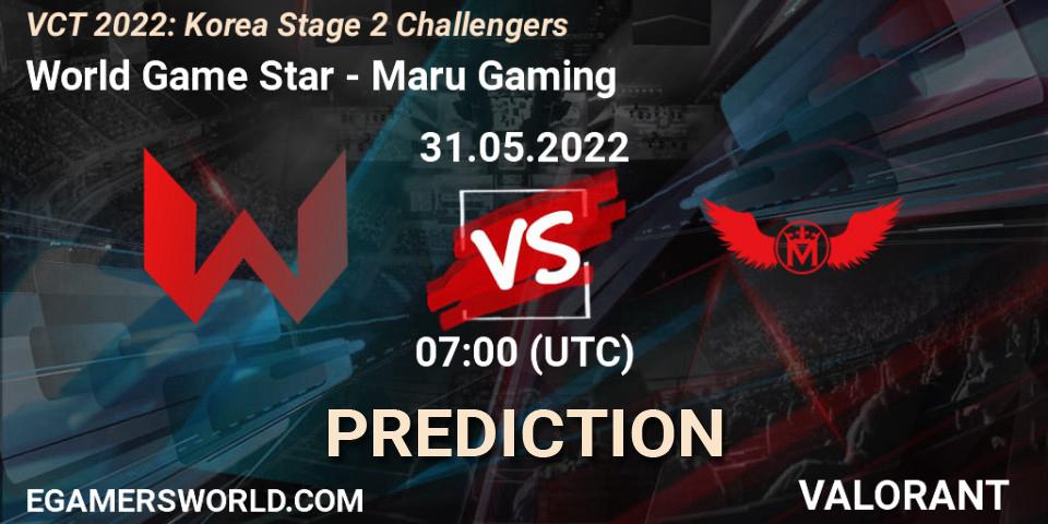 World Game Star vs Maru Gaming: Match Prediction. 31.05.22, VALORANT, VCT 2022: Korea Stage 2 Challengers