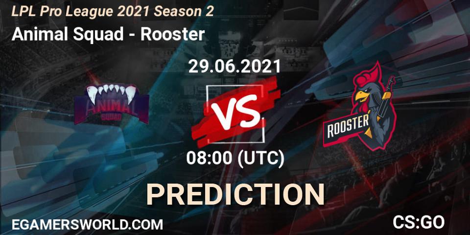 Animal Squad vs Rooster: Match Prediction. 29.06.2021 at 08:00, Counter-Strike (CS2), LPL Pro League 2021 Season 2