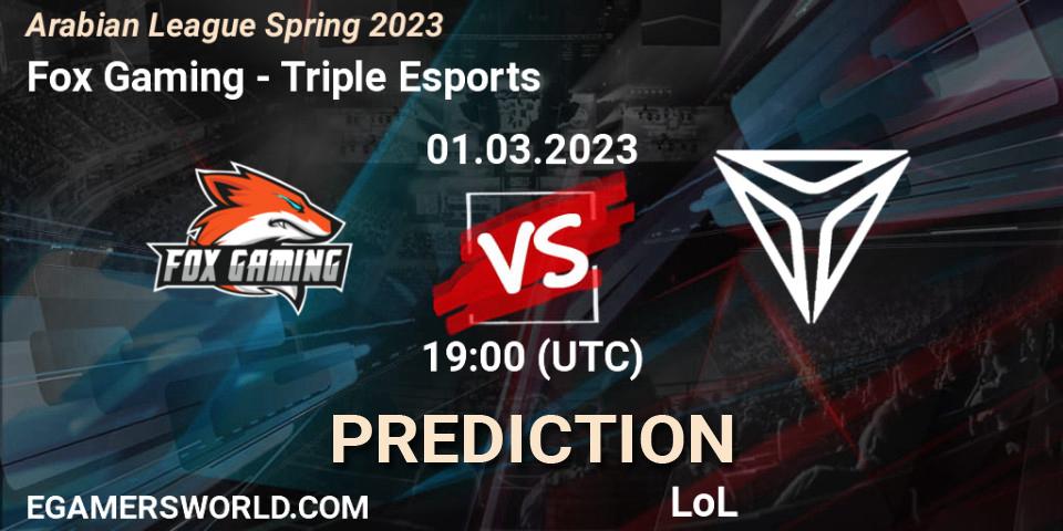 Fox Gaming vs Triple Esports: Match Prediction. 08.02.23, LoL, Arabian League Spring 2023