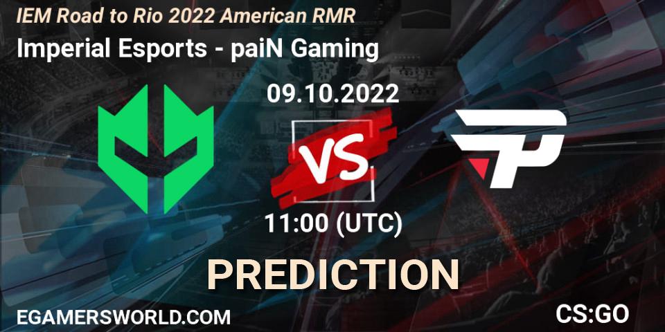 Imperial Esports vs paiN Gaming: Match Prediction. 09.10.22, CS2 (CS:GO), IEM Road to Rio 2022 American RMR