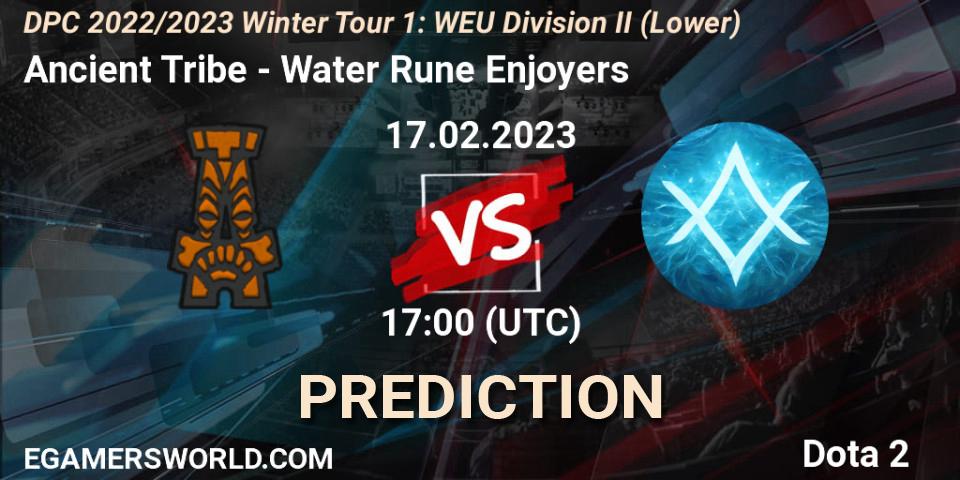 Ancient Tribe vs Water Rune Enjoyers: Match Prediction. 17.02.23, Dota 2, DPC 2022/2023 Winter Tour 1: WEU Division II (Lower)
