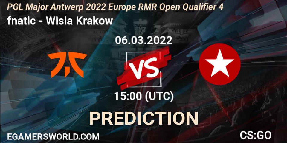 fnatic vs Wisla Krakow: Match Prediction. 06.03.2022 at 15:05, Counter-Strike (CS2), PGL Major Antwerp 2022 Europe RMR Open Qualifier 4