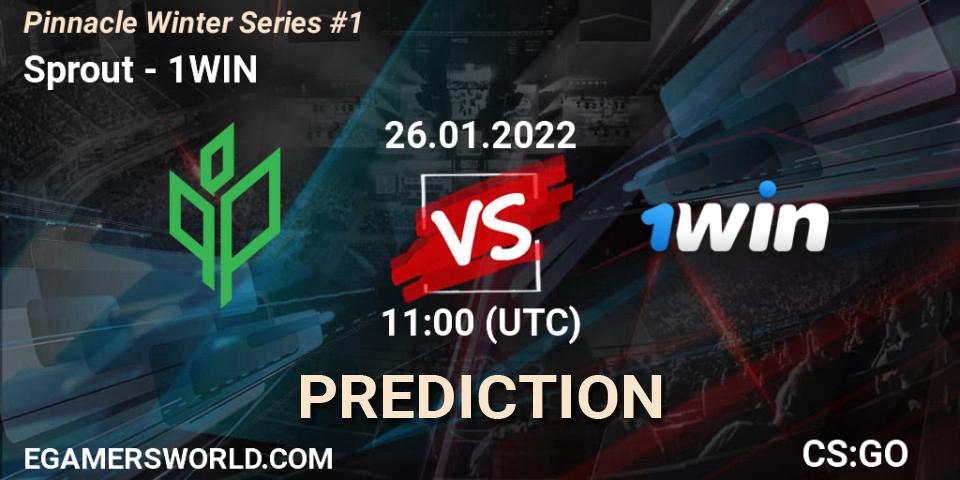 Sprout vs 1WIN: Match Prediction. 26.01.2022 at 11:00, Counter-Strike (CS2), Pinnacle Winter Series #1